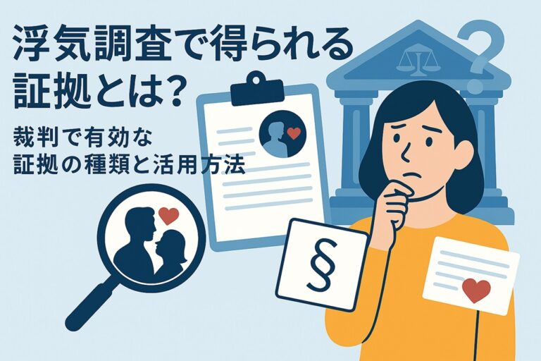 浮気調査で得られる証拠とは？