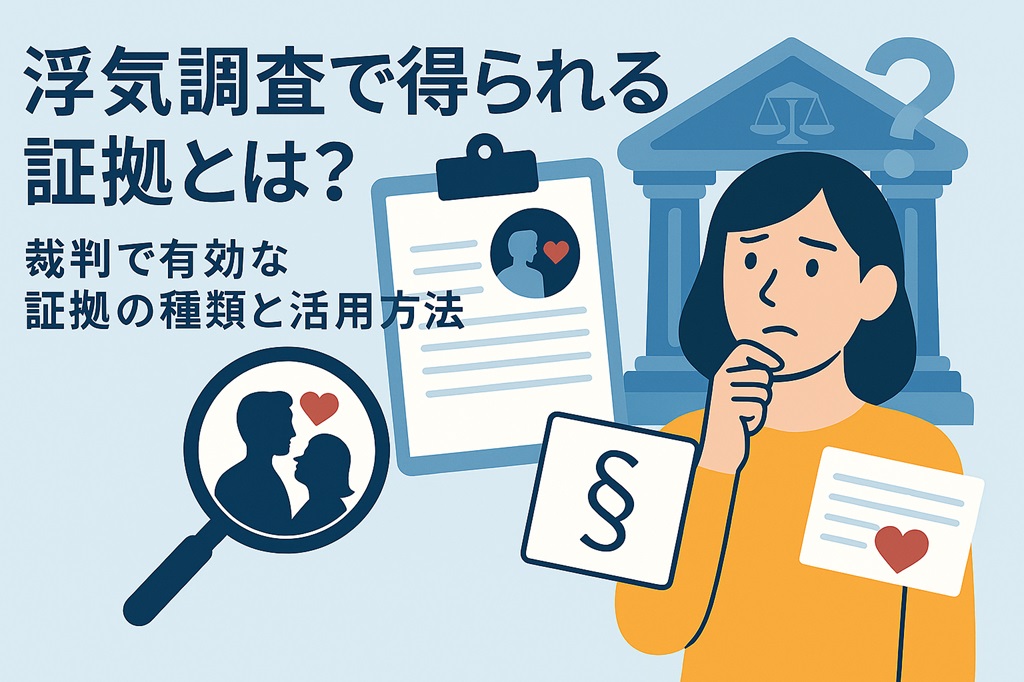 浮気調査で得られる証拠とは？